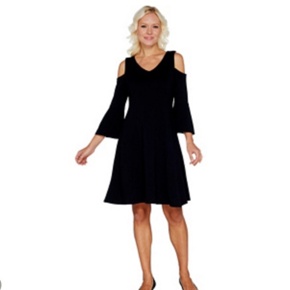 Isaac Mizrahi: Ruffle Bell Sleeve Dress